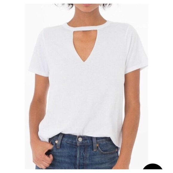 Sadie & sage white choker tee shirt S - Picture 1 of 7